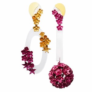 Серьги Flower Power асимметричные