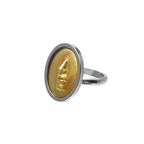 {{photo.Alt || photo.Description || 'Кольцо большой овал &quot;Лик&quot; MARU'}}